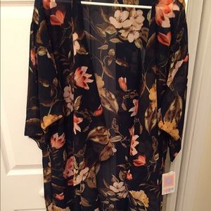 Navy floral Shirley  large